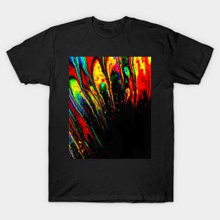 Colorful acrylic pour paint T-Shirt